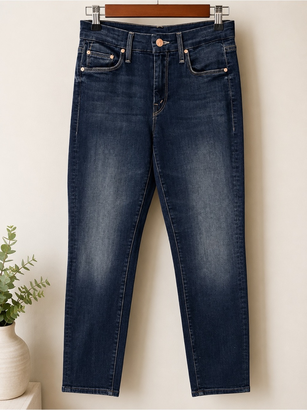 MOTHER Woman’s Jeans The Looker Crop Bright Eyes Blue Size 25
